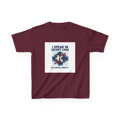"I Speak in Secret Code" - Kids Autism Awareness T-Shirt Printify