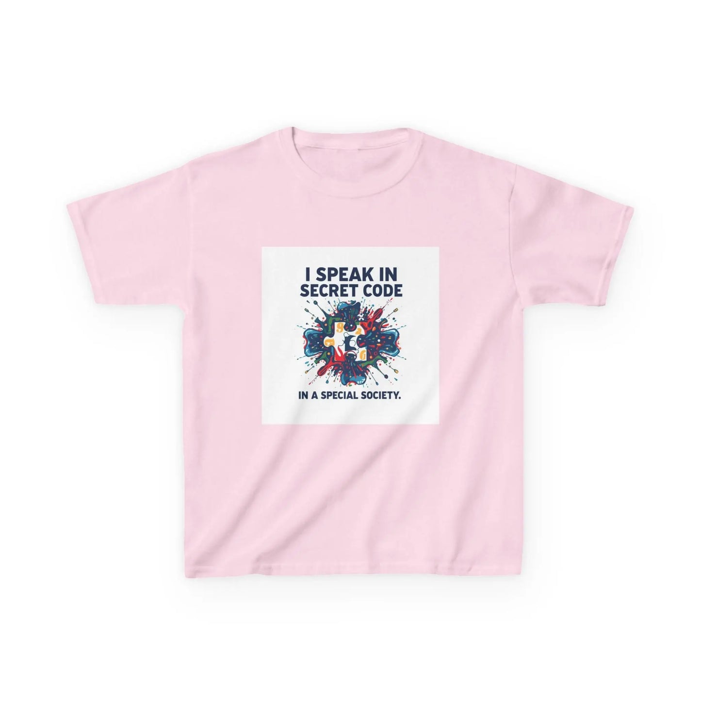 "I Speak in Secret Code" - Kids Autism Awareness T-Shirt Printify