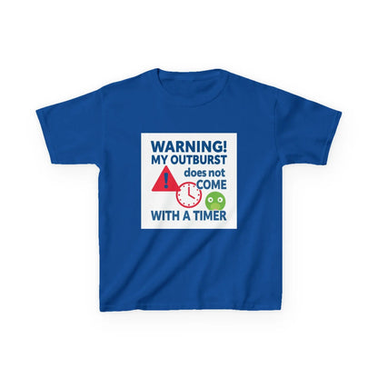 "Warning! My Outburst Does Not Come With A Timer" - Kids Autism Awareness T-Shirt Printify