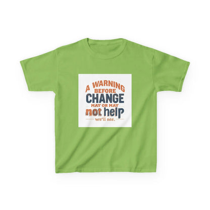 “A Warning Before Change May Or May Not Help” - Kids Autism Awareness T-Shirt Printify