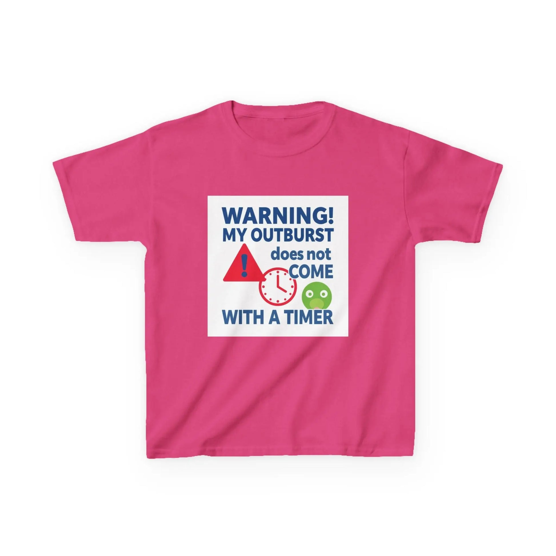 "Warning! My Outburst Does Not Come With A Timer" - Kids Autism Awareness T-Shirt Printify
