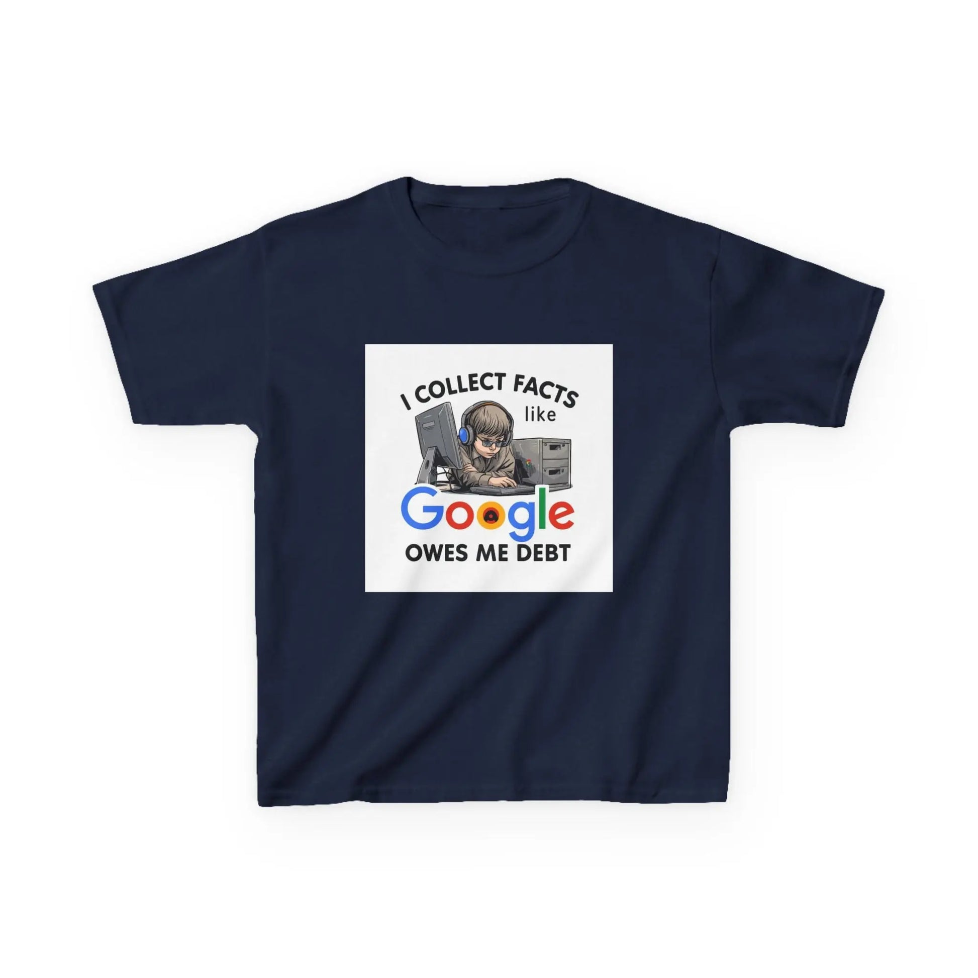 “I Collect Facts Like Google Owes Me Debt” - Kids Autism Awareness T-Shirt Printify