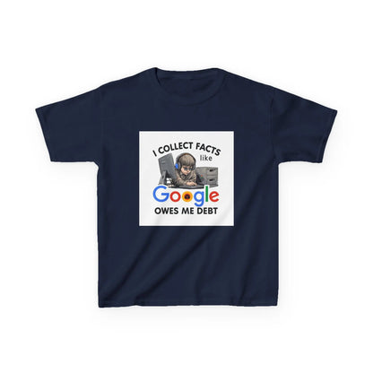 “I Collect Facts Like Google Owes Me Debt” - Kids Autism Awareness T-Shirt Printify