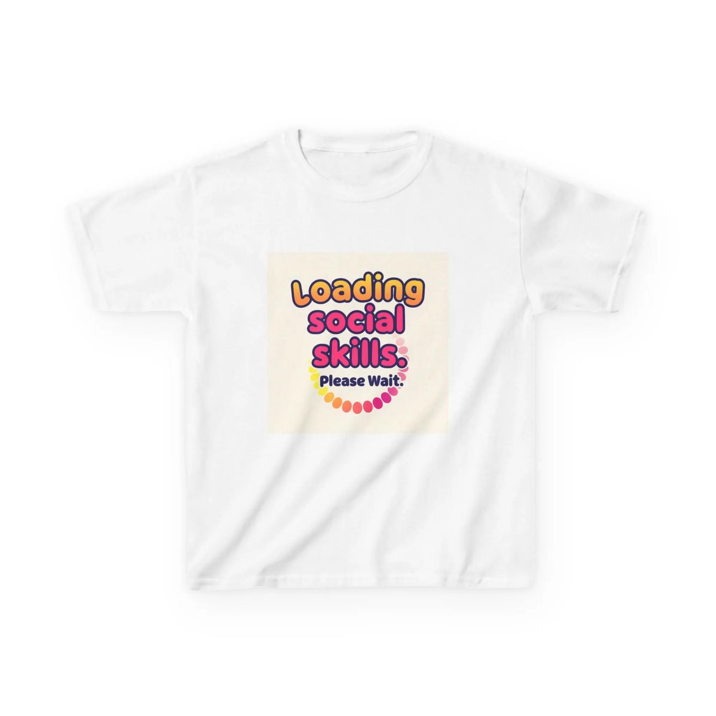 "Loading Social Skills... Please Wait" - Kids Autism Awareness T-Shirt Printify