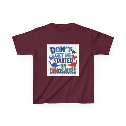 Kids Autism Awareness T-Shirt — "Don't Get Me Started on Dinosaurs" Colorful Dino Graphic Printify