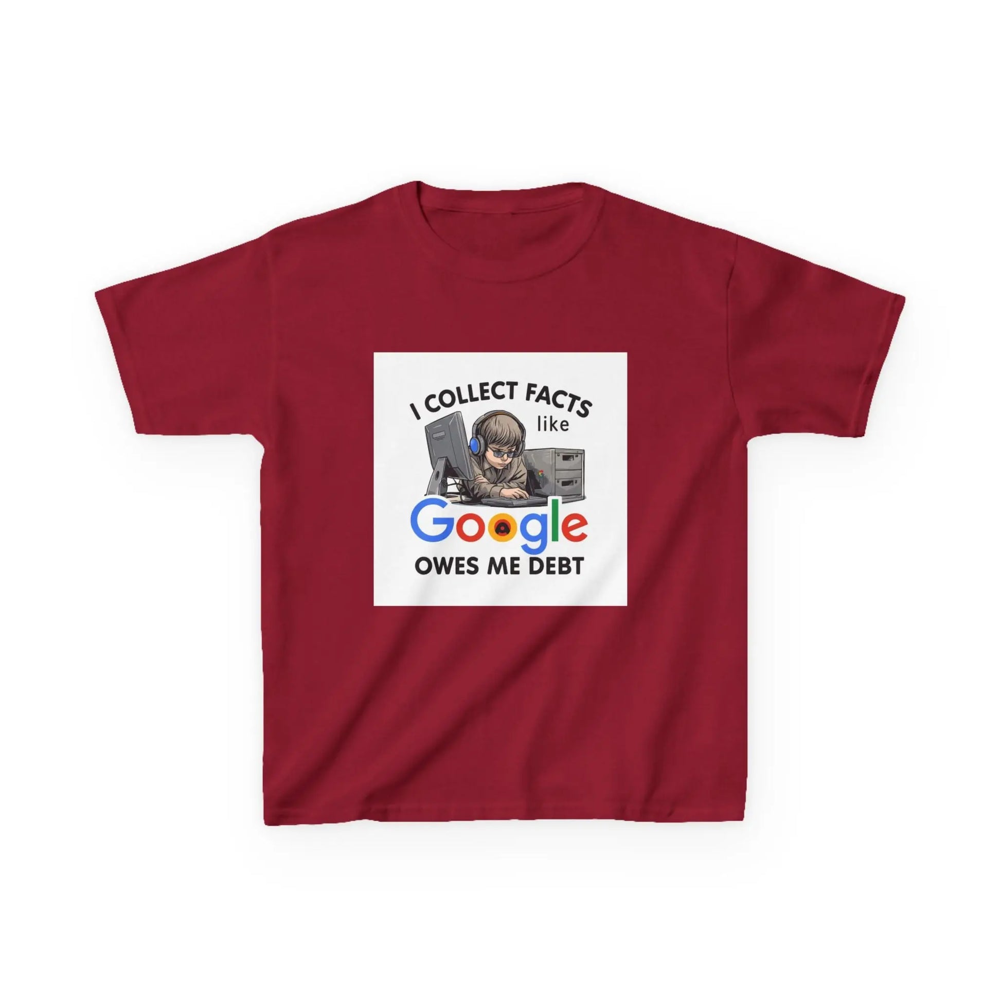 “I Collect Facts Like Google Owes Me Debt” - Kids Autism Awareness T-Shirt Printify