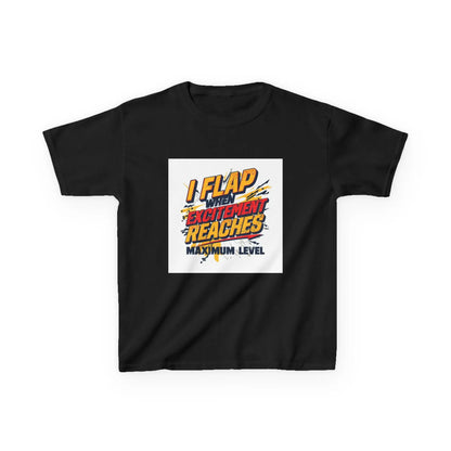 "I Flap Excitement Reaches Maximum Level" - Kids Autism Awareness T-Shirt Printify