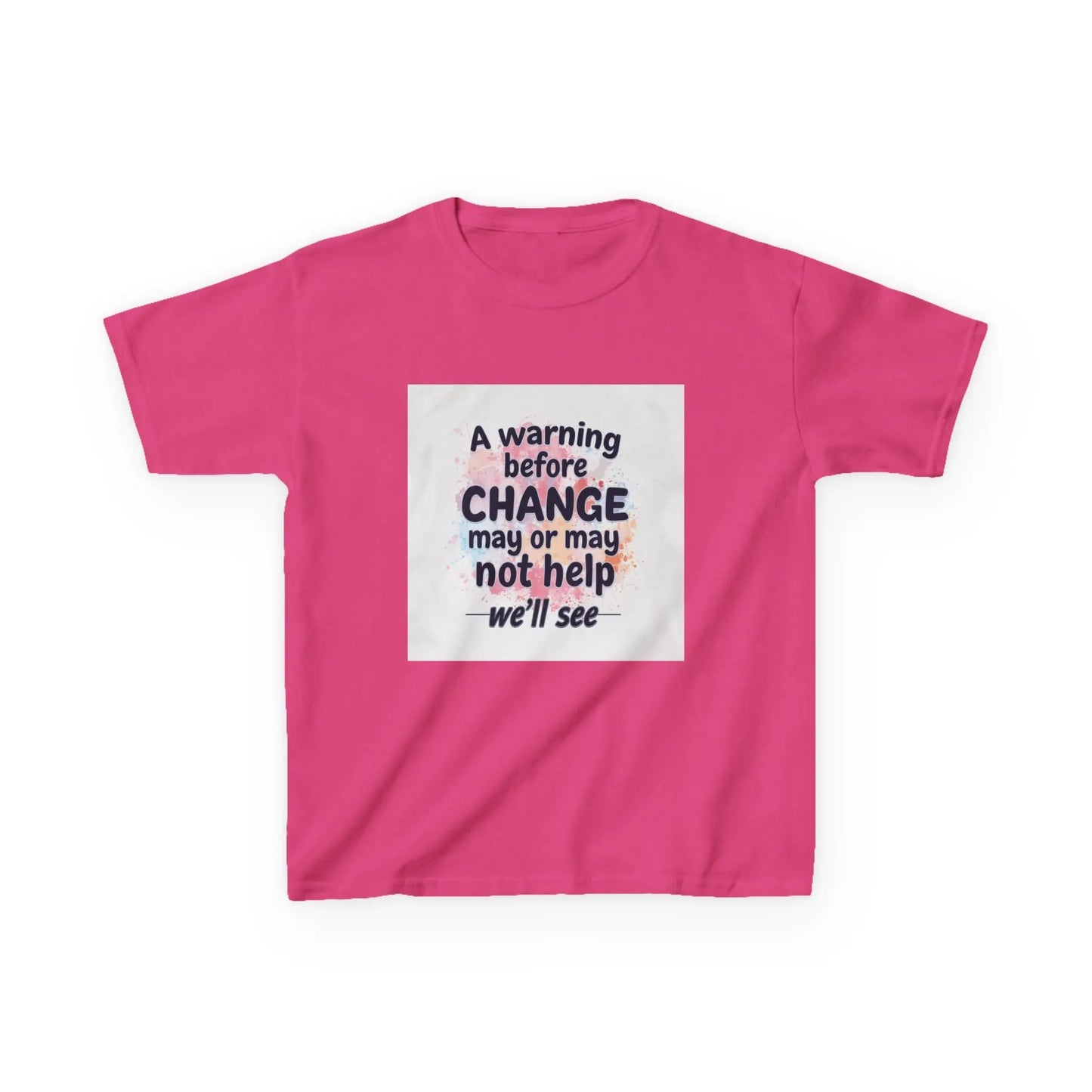 "A warning before CHANGE may or may not help — we'll see" - Kids Autism Awareness T-Shirt Printify