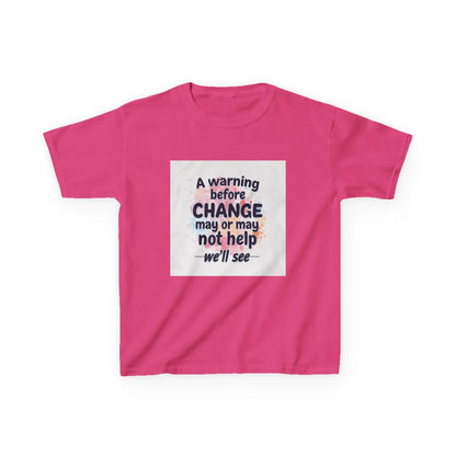 "A warning before CHANGE may or may not help — we'll see" - Kids Autism Awareness T-Shirt Printify