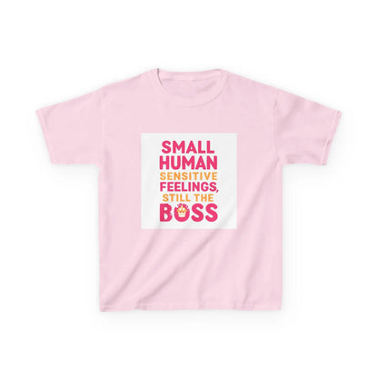 "Small Human Sensitive Feelings, Still the Boss" - Kids Autism Awareness T-Shirt Printify