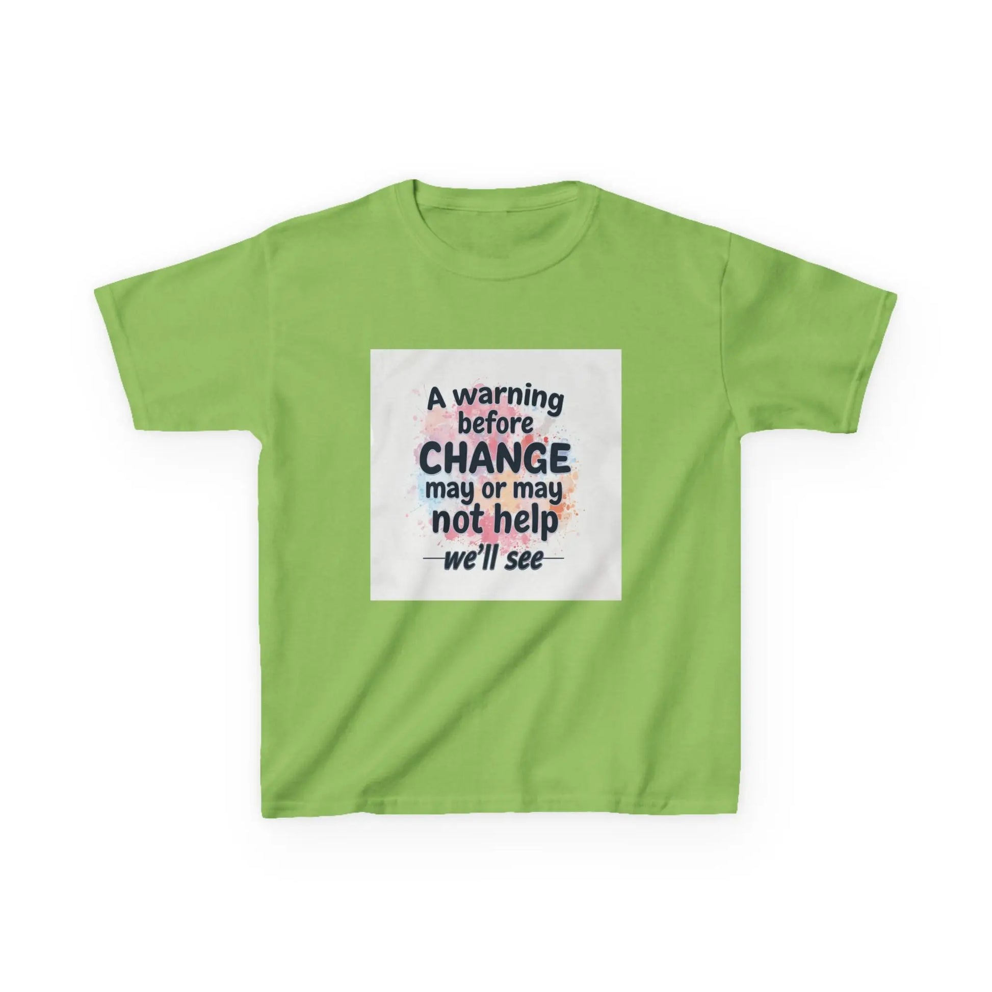 "A warning before CHANGE may or may not help — we'll see" - Kids Autism Awareness T-Shirt Printify