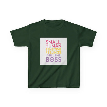 "Small Human Sensitive Feelings Still the Boss" - Kids Autism Awareness T-Shirt Printify
