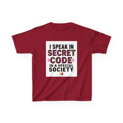 "I Speak in Secret Code" - Kids Autism Awareness T-Shirt Printify
