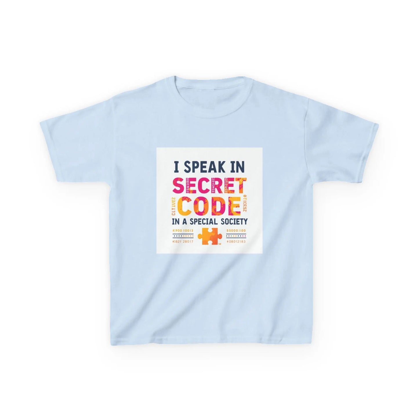 "I Speak in Secret Code" - Kids Autism Awareness T-Shirt Printify
