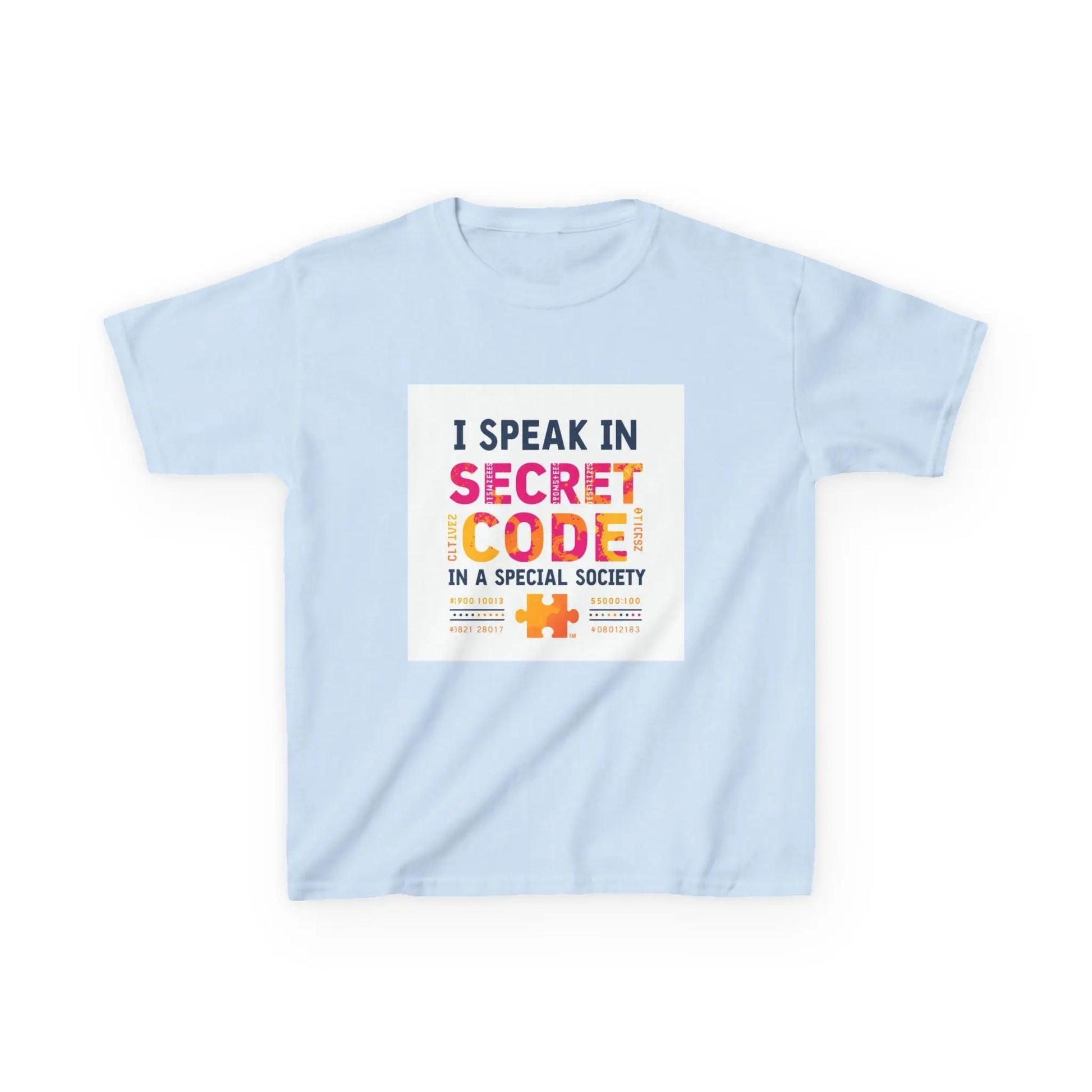 "I Speak in Secret Code" - Kids Autism Awareness T-Shirt Printify