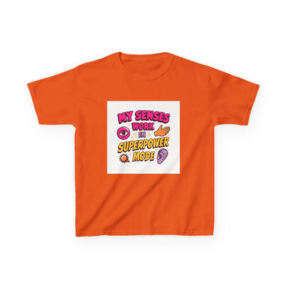 "My Senses Work in Superpower Mode" - Kids Autism Awareness T-Shirt Printify