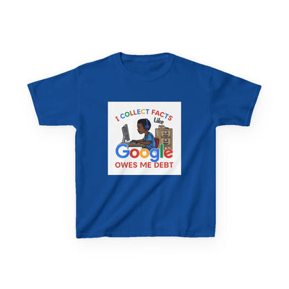 "I Collect Facts Like Google Owes Me Debt" - Kids Autism Awareness T-Shirt Printify