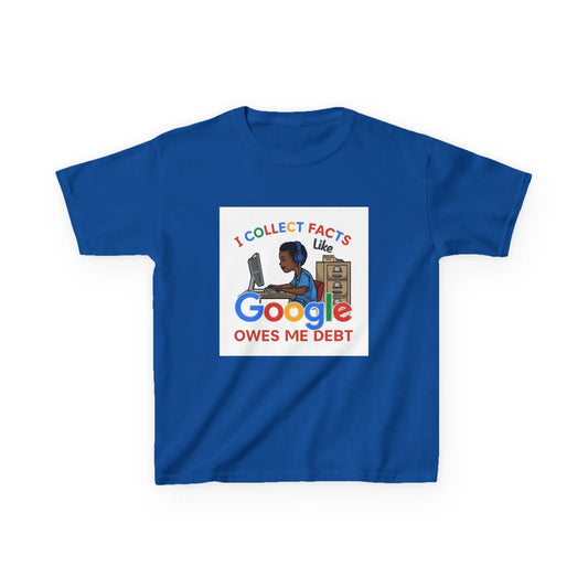 "I Collect Facts Like Google Owes Me Debt" - Kids Autism Awareness T-Shirt Printify