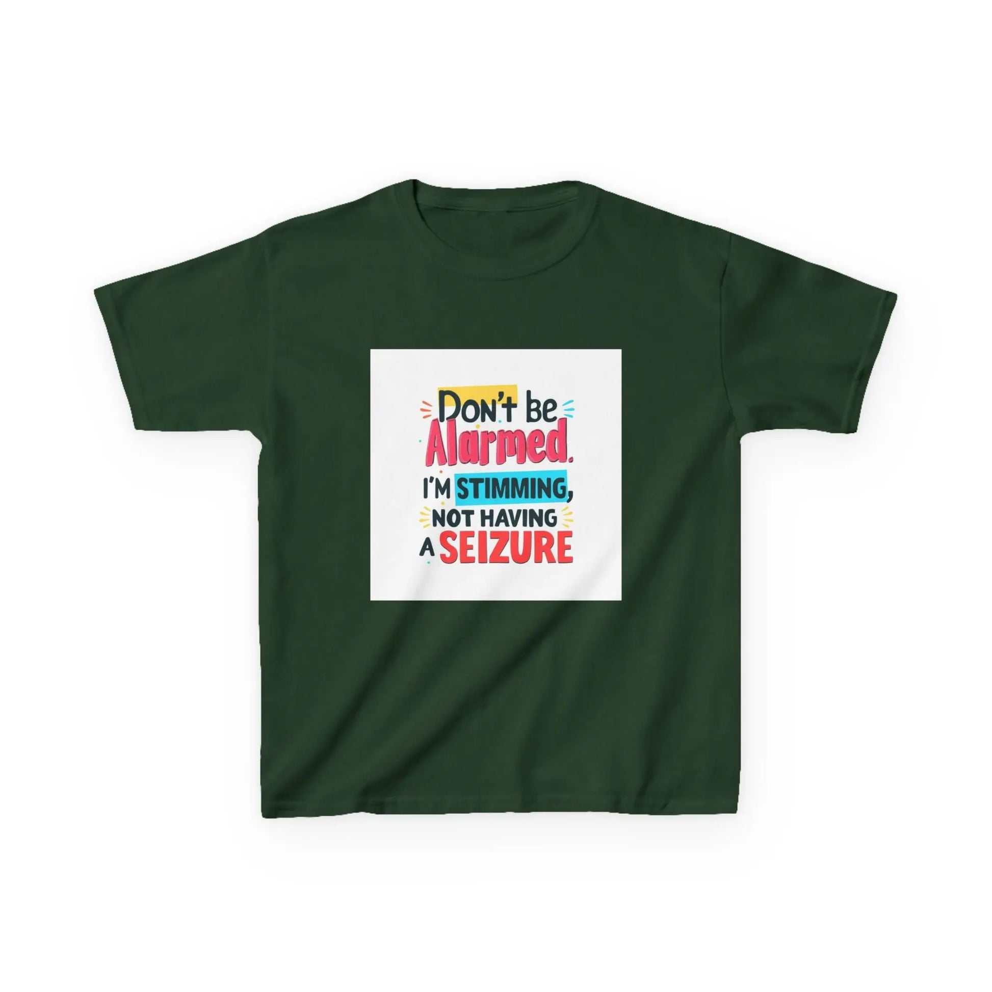 "Don't Be Alarmed, I'm Stimming, Not Having a Seizure" - Kids Autism Awareness T-Shirt Printify