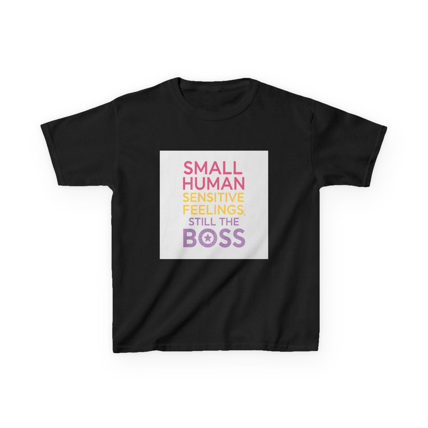 "Small Human Sensitive Feelings Still the Boss" - Kids Autism Awareness T-Shirt Printify