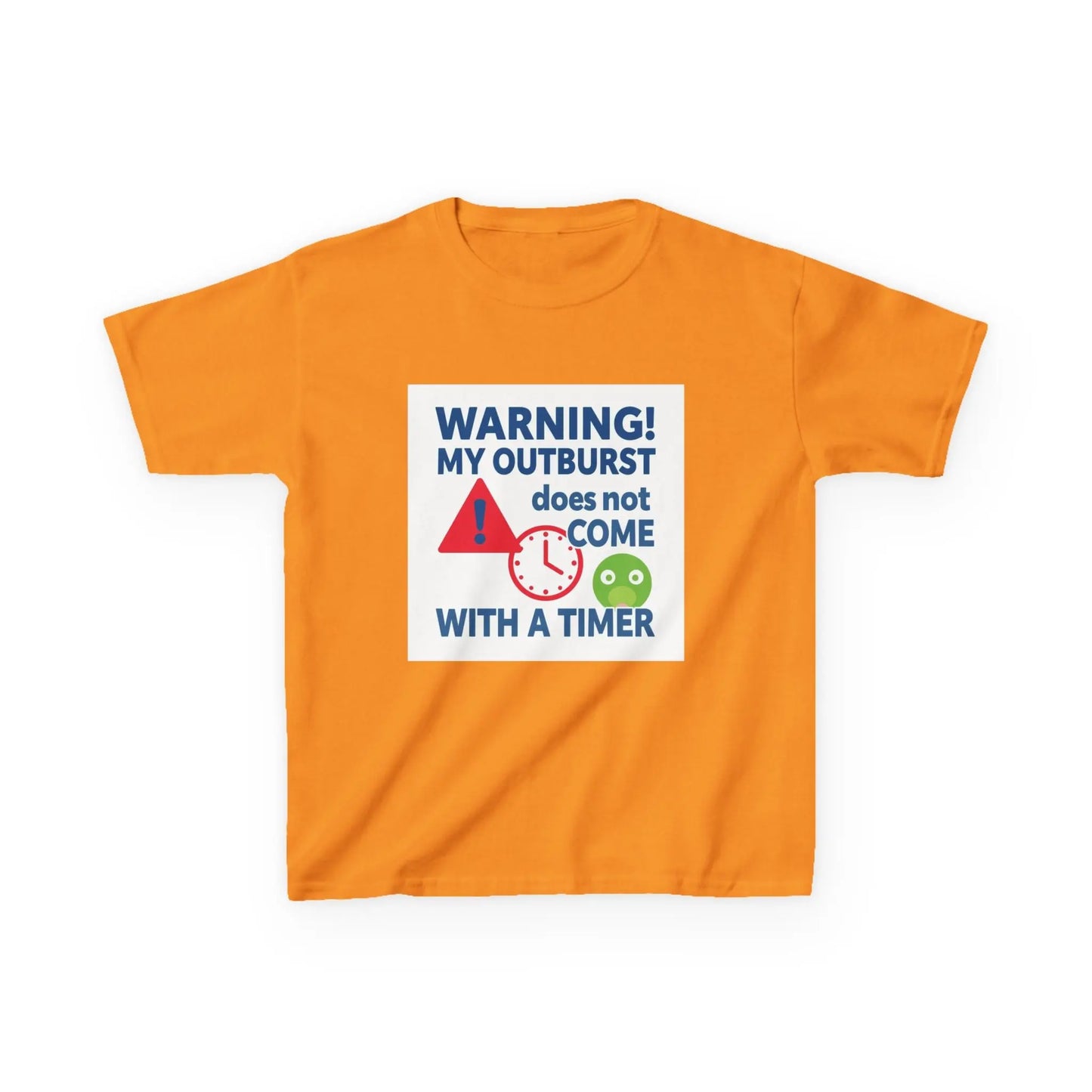 "Warning! My Outburst Does Not Come With A Timer" - Kids Autism Awareness T-Shirt Printify