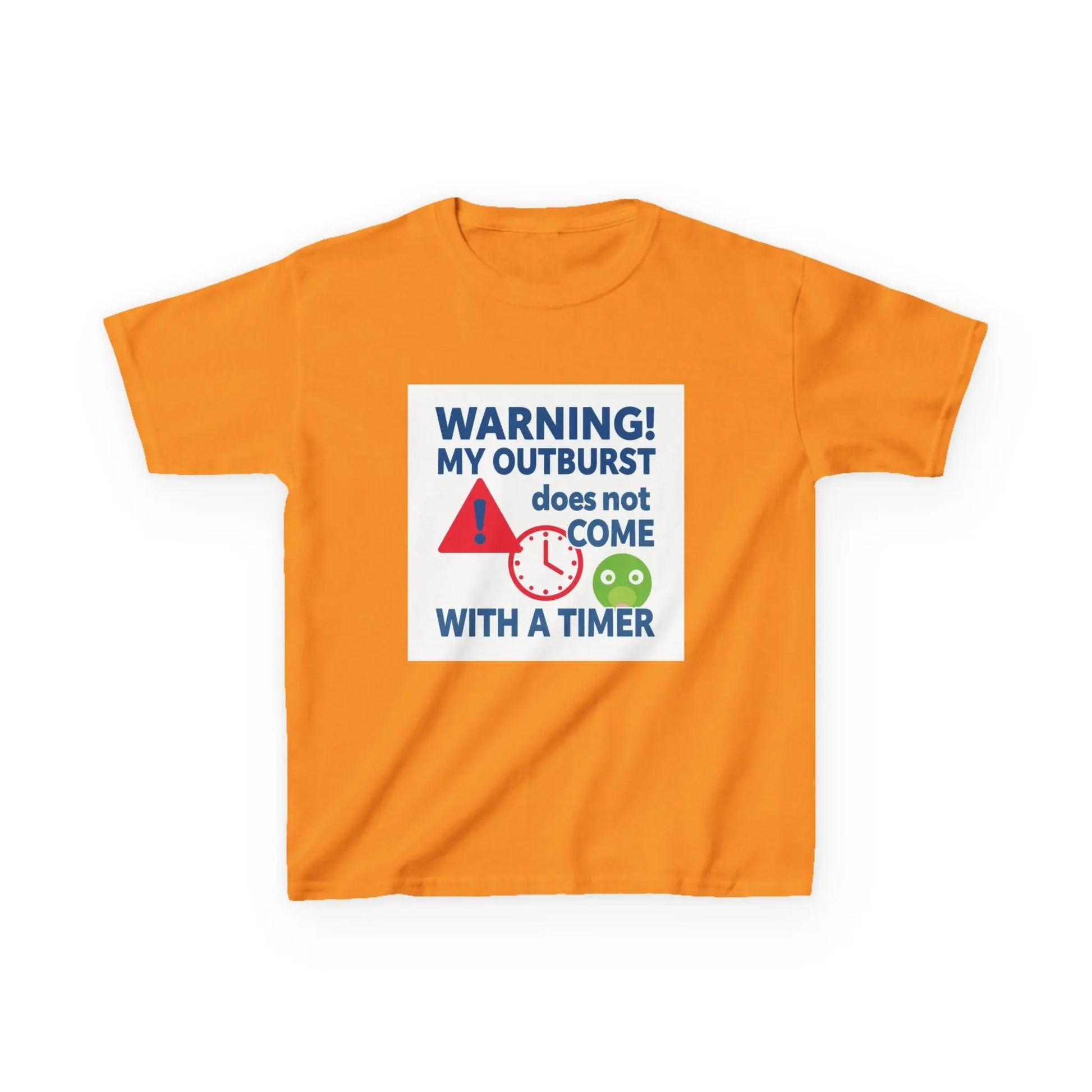 "Warning! My Outburst Does Not Come With A Timer" - Kids Autism Awareness T-Shirt Printify
