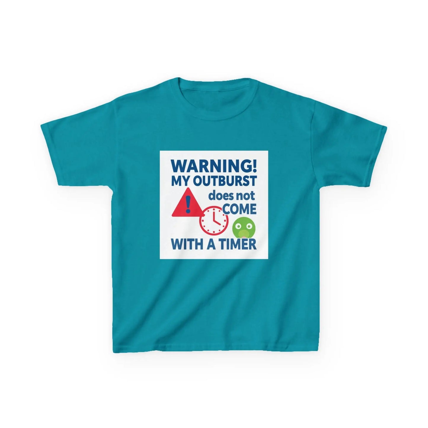 "Warning! My Outburst Does Not Come With A Timer" - Kids Autism Awareness T-Shirt Printify