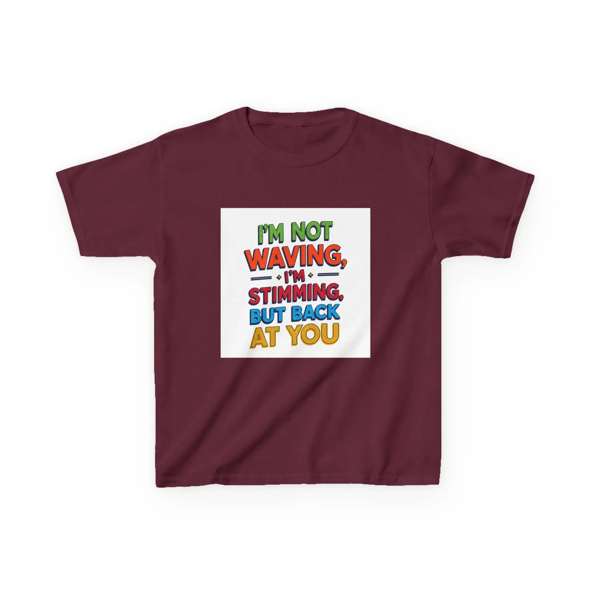 "I’m Not Waving, I’m Stimming, But Back At You" - Kids Autism Awareness T-Shirt Printify
