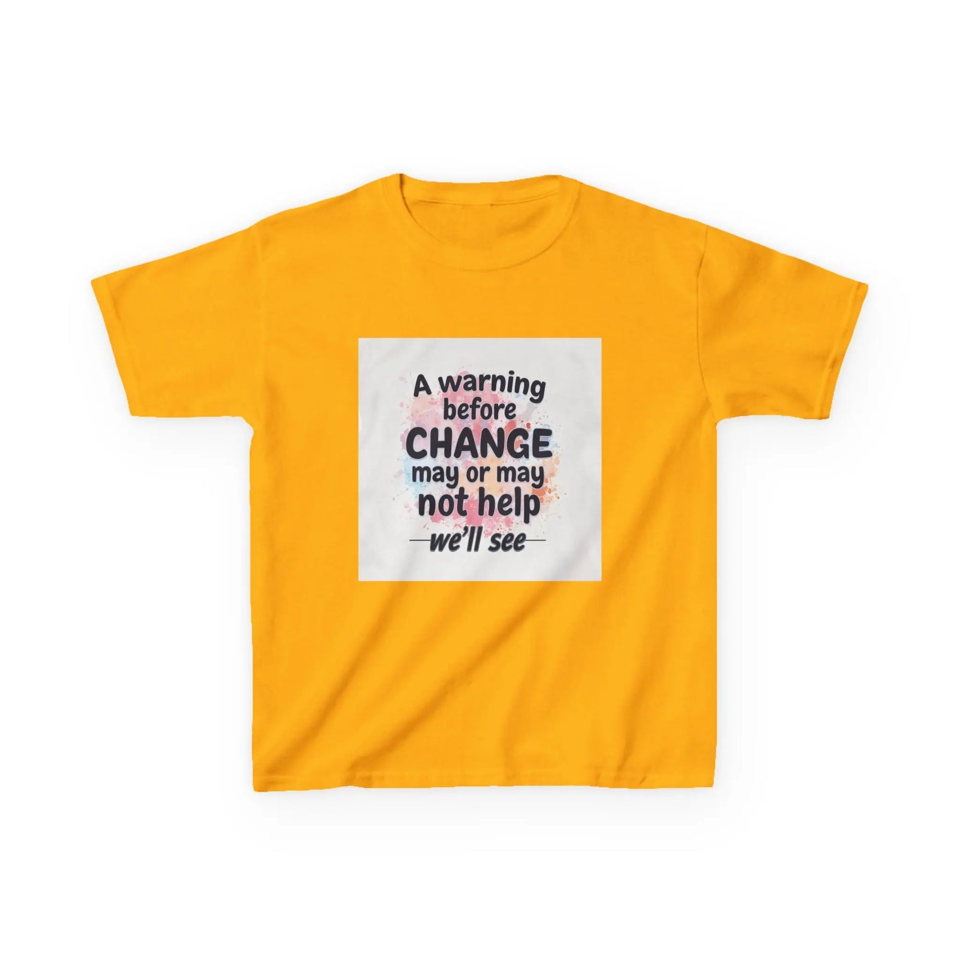 "A warning before CHANGE may or may not help — we'll see" - Kids Autism Awareness T-Shirt Printify
