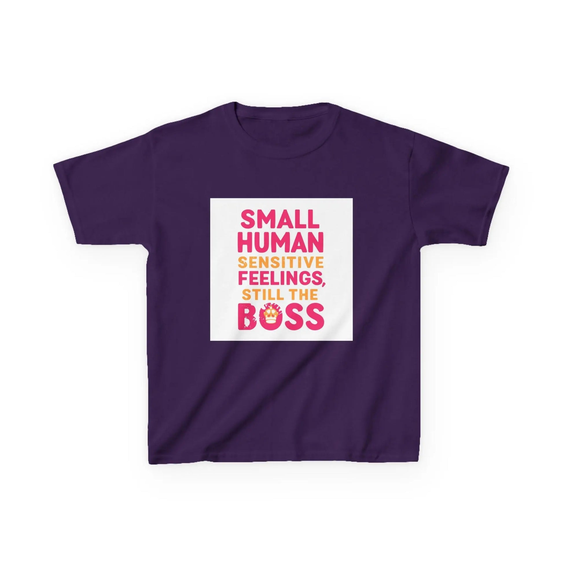 "Small Human Sensitive Feelings, Still the Boss" - Kids Autism Awareness T-Shirt Printify