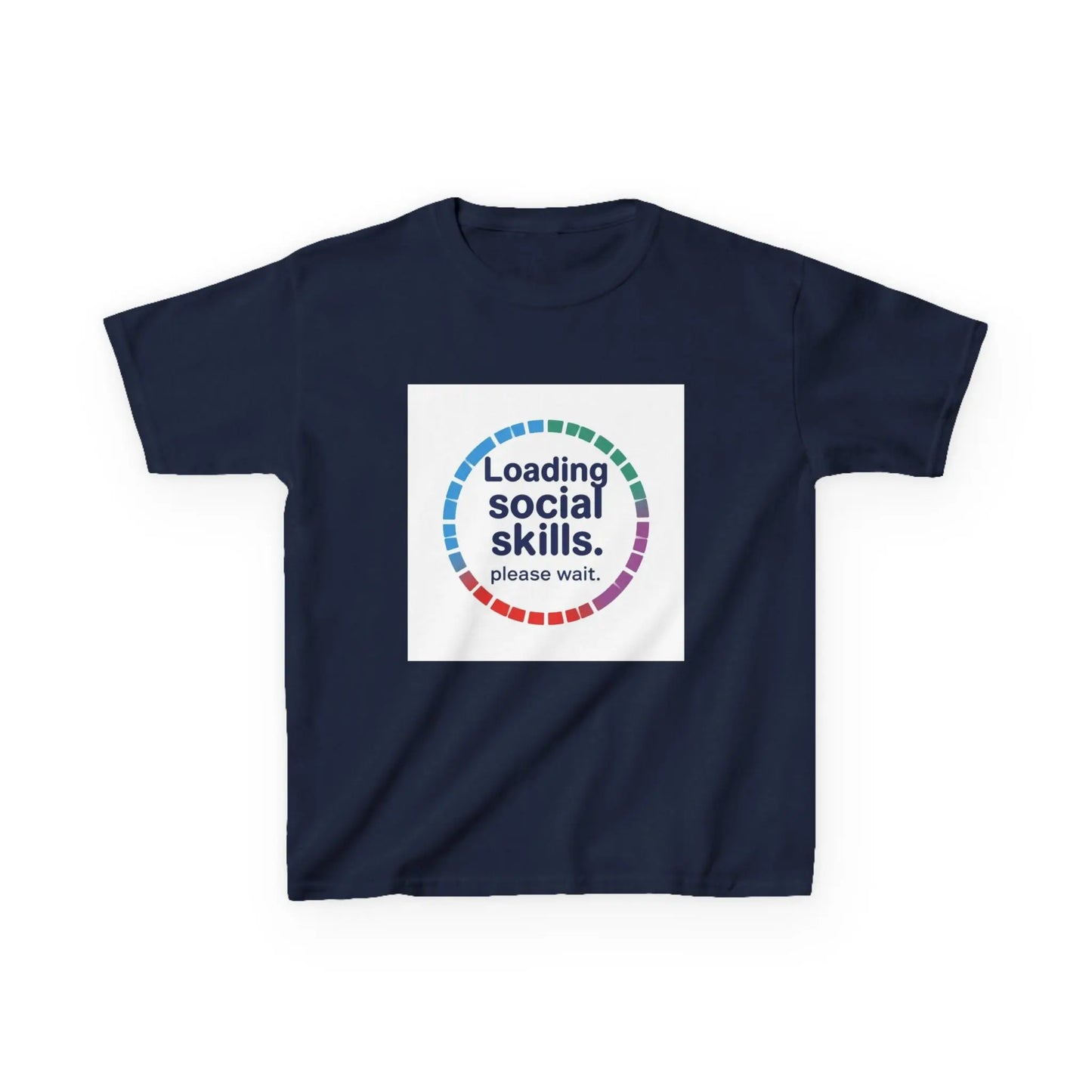 "Loading Social Skills. Please Wait." - Kids Autism Awareness T-Shirt Printify