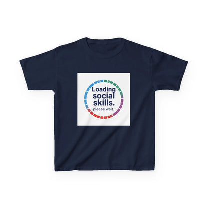 "Loading Social Skills. Please Wait." - Kids Autism Awareness T-Shirt Printify