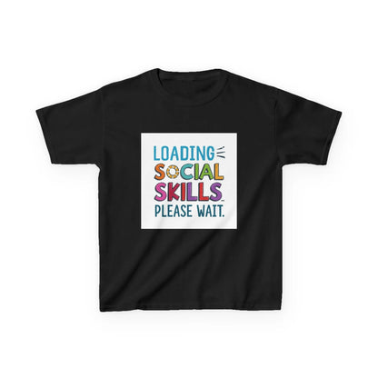 "Loading Social Skills Please Wait" - Kids Autism Awareness T-Shirt Printify