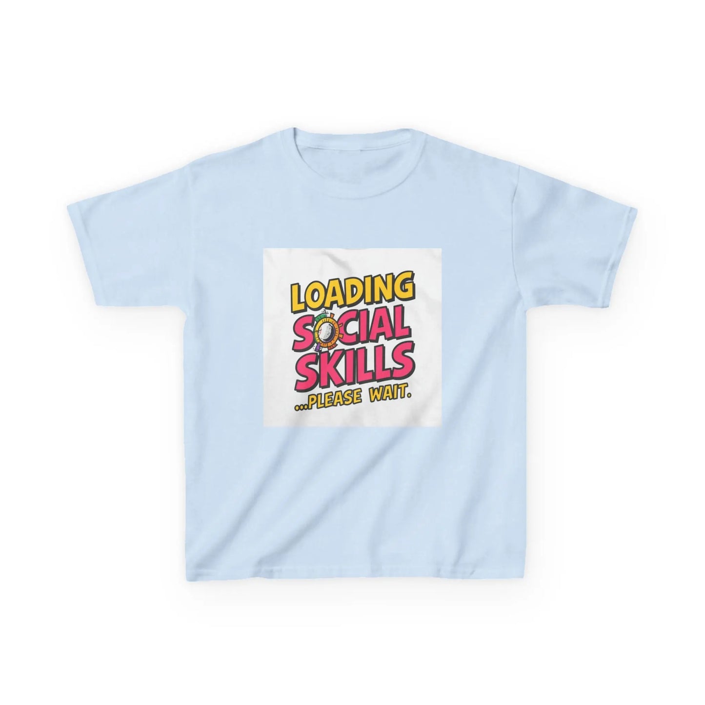 "Loading Social Skills...Please Wait" - Kids Autism Awareness T-Shirt Printify