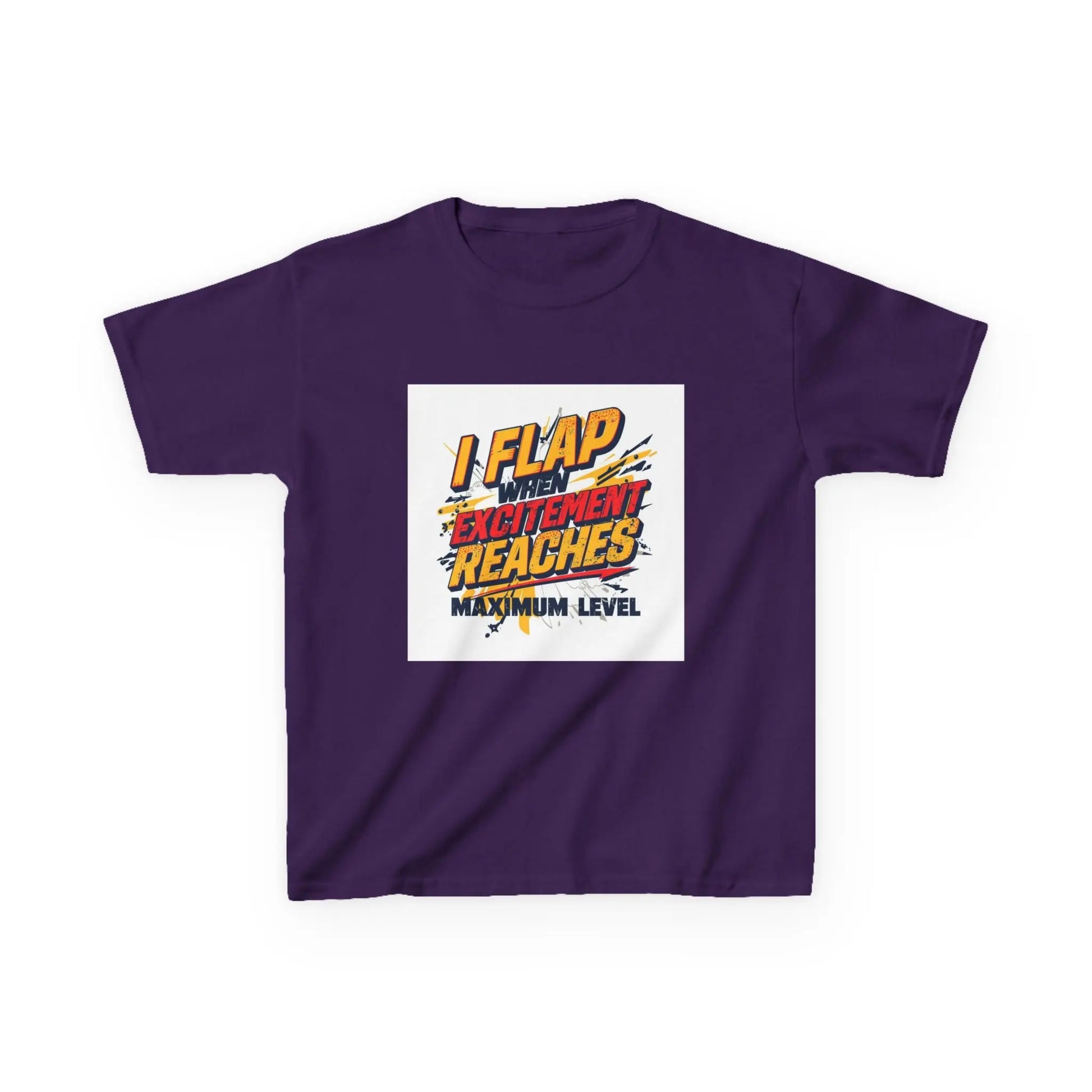 "I Flap Excitement Reaches Maximum Level" - Kids Autism Awareness T-Shirt Printify
