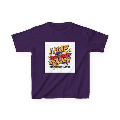 "I Flap Excitement Reaches Maximum Level" - Kids Autism Awareness T-Shirt Printify
