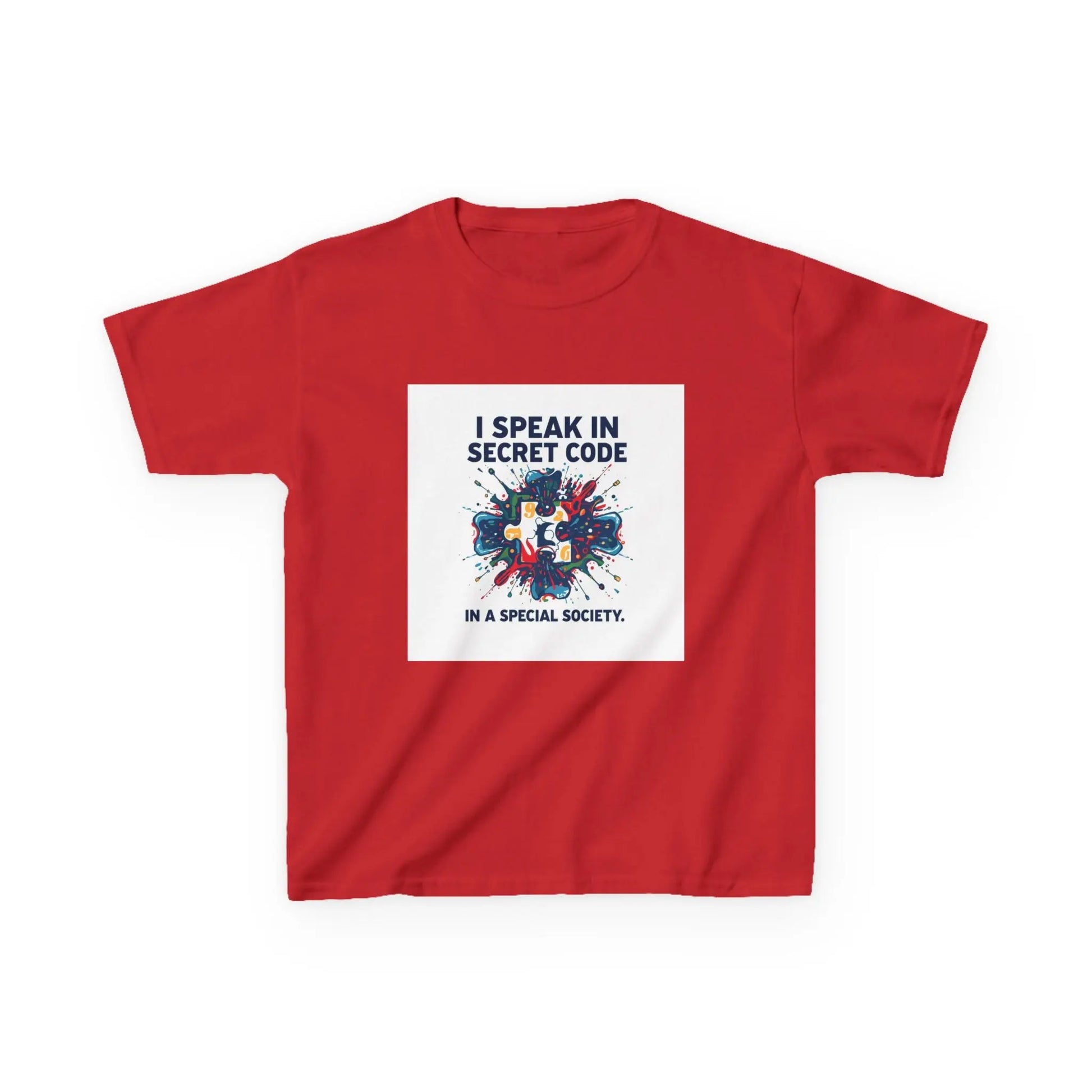 "I Speak in Secret Code" - Kids Autism Awareness T-Shirt Printify