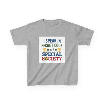 "I Speak in Secret Code" - Kids Autism Awareness T-Shirt Printify