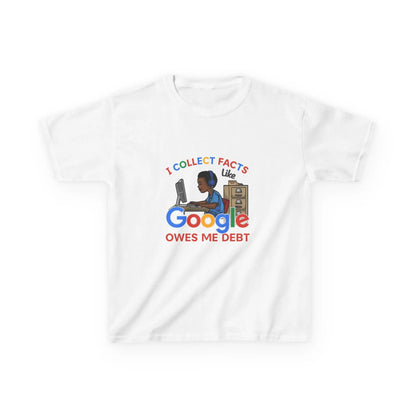"I Collect Facts Like Google Owes Me Debt" - Kids Autism Awareness T-Shirt Printify