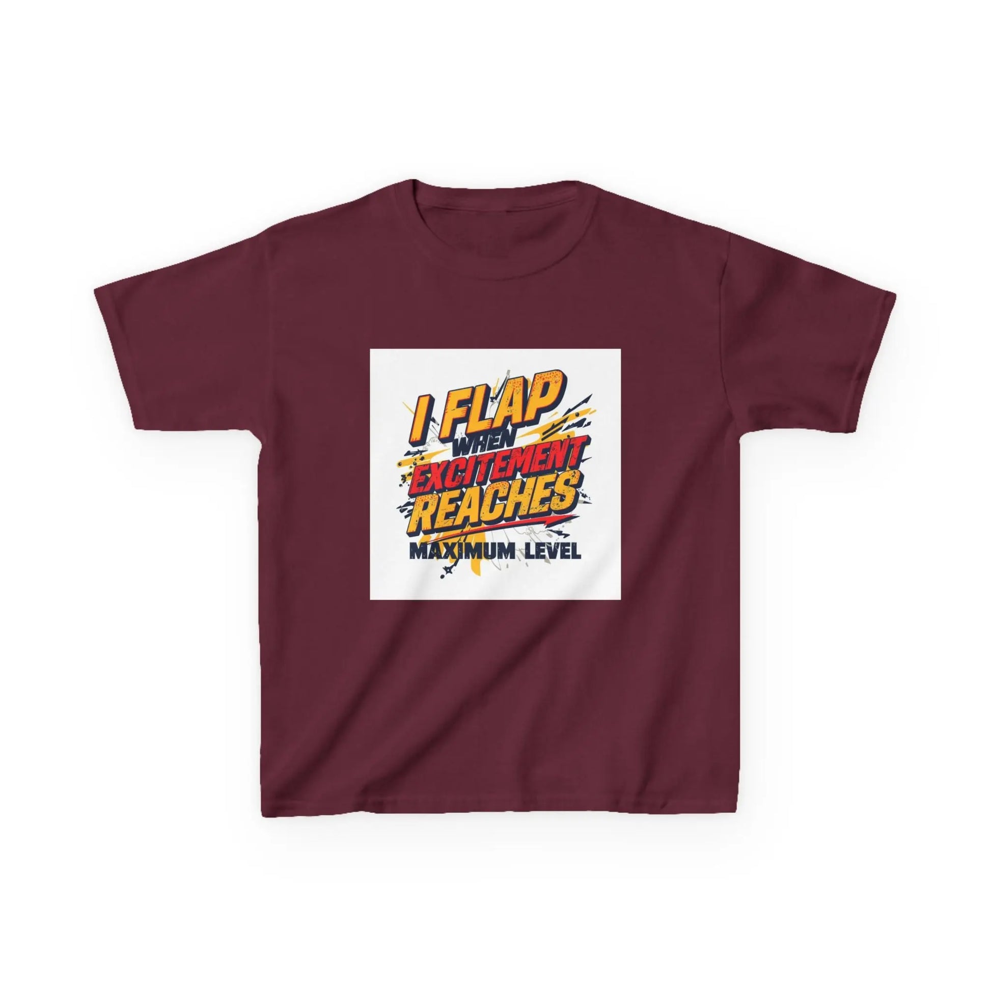"I Flap Excitement Reaches Maximum Level" - Kids Autism Awareness T-Shirt Printify