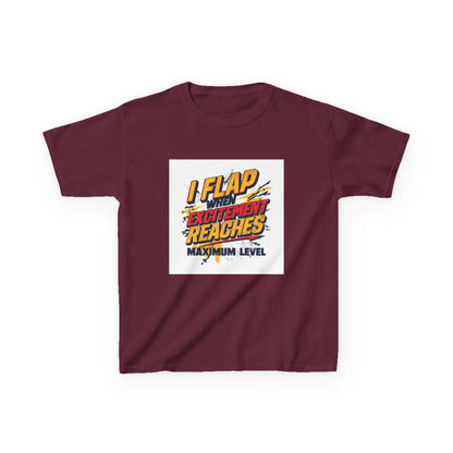 "I Flap Excitement Reaches Maximum Level" - Kids Autism Awareness T-Shirt Printify