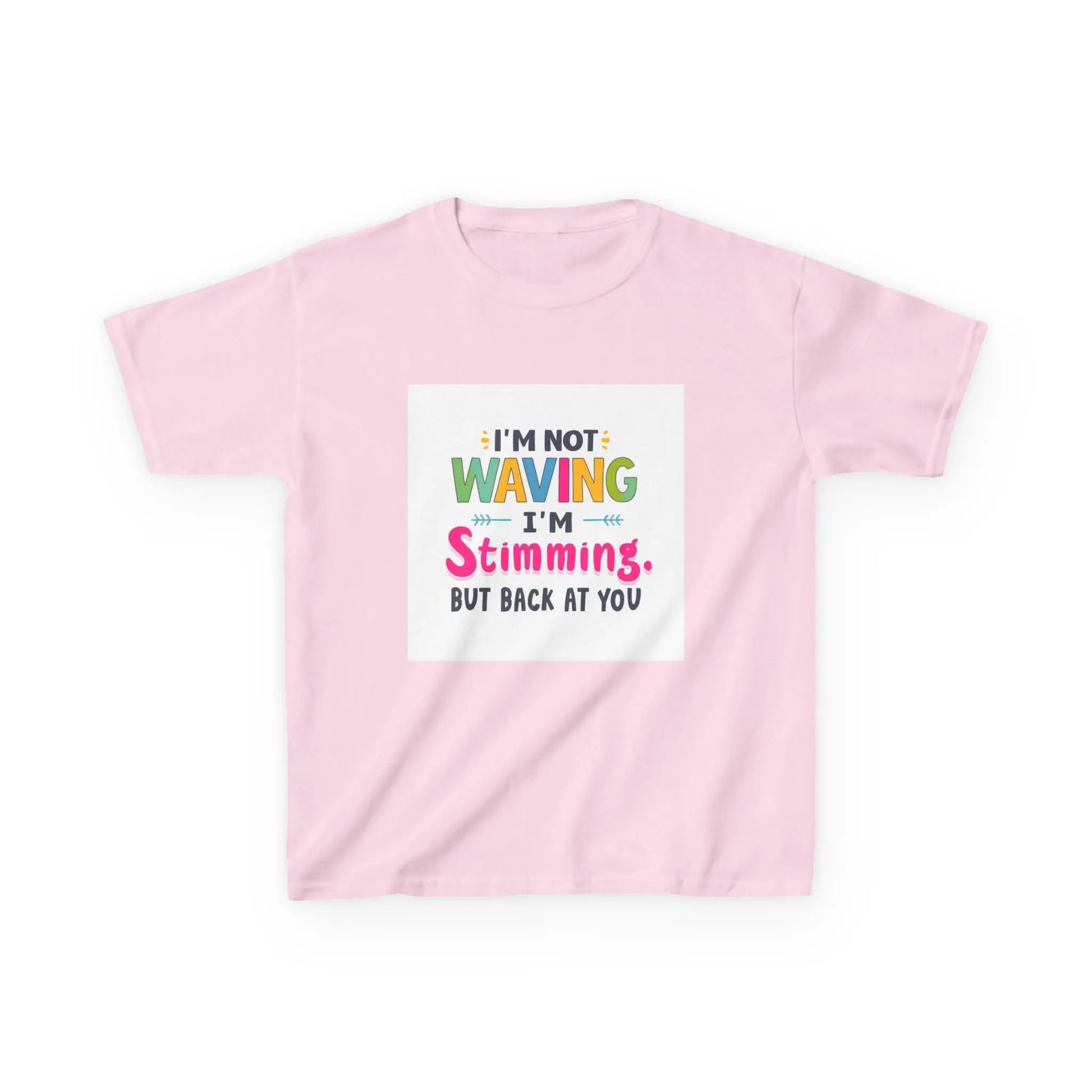 "I’m Not Waving I’m Stimming" - Kids Autism Awareness T-Shirt Printify