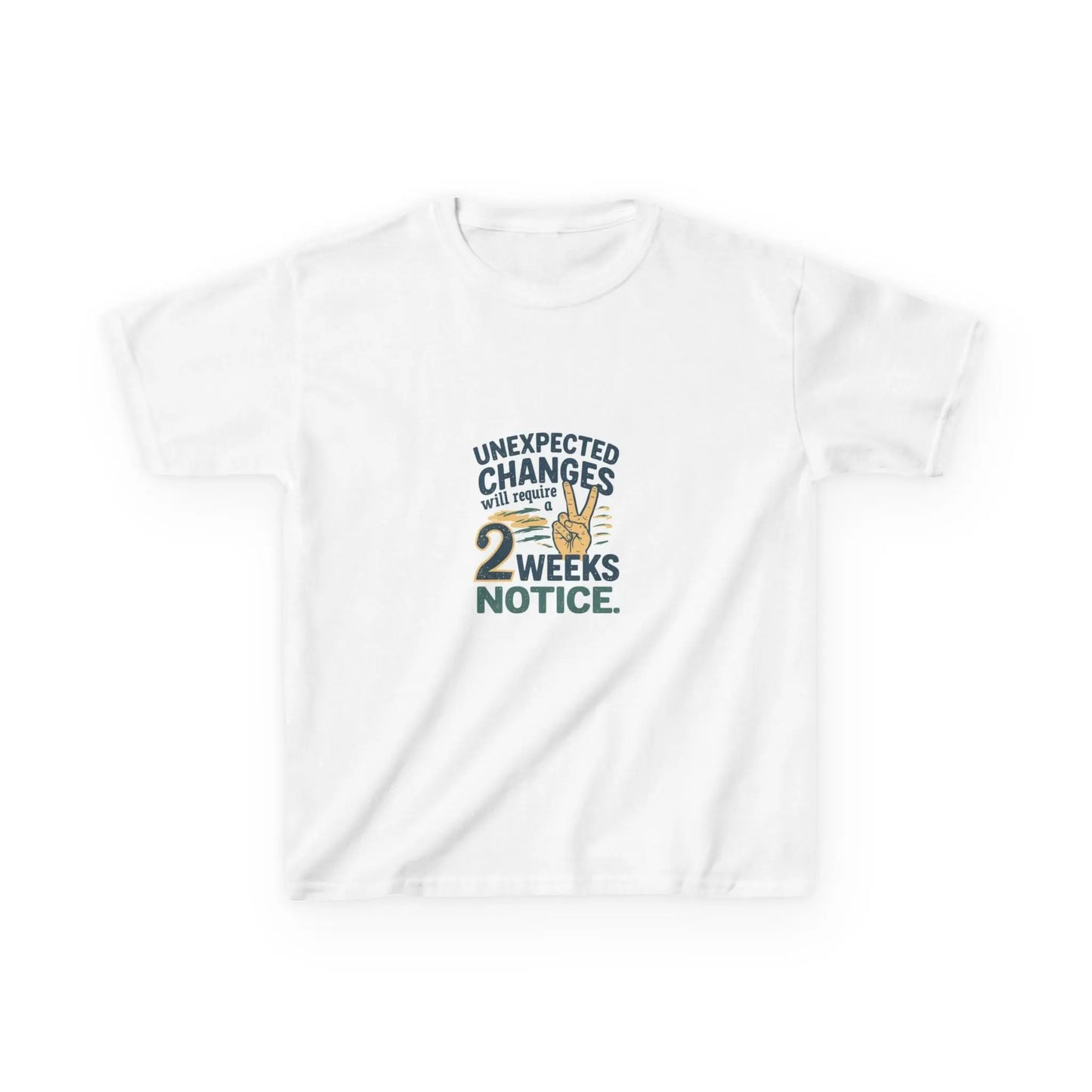 "Unexpected Changes Require 2 Weeks Notice" - Kids Autism Awareness T-Shirt Printify