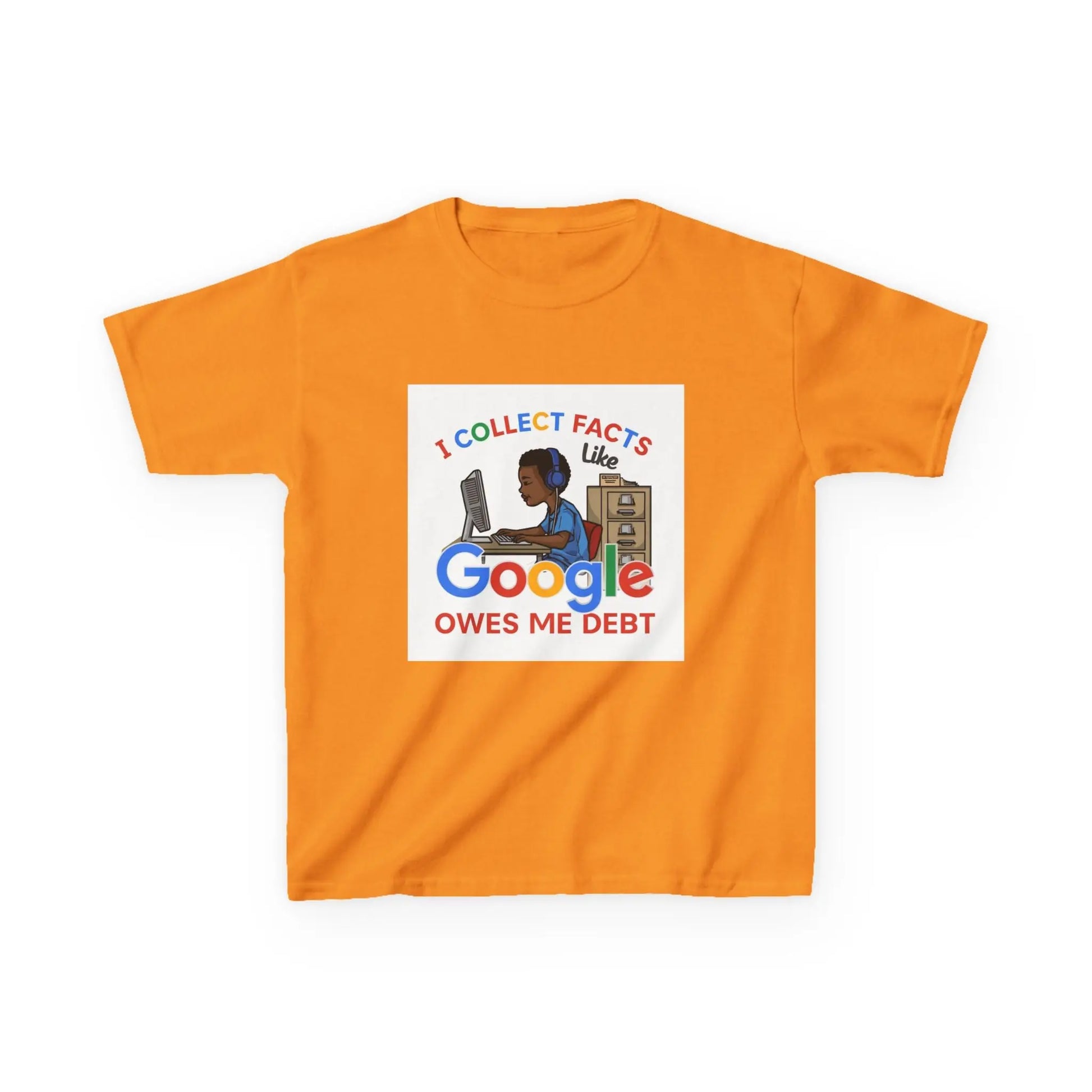 "I Collect Facts Like Google Owes Me Debt" - Kids Autism Awareness T-Shirt Printify