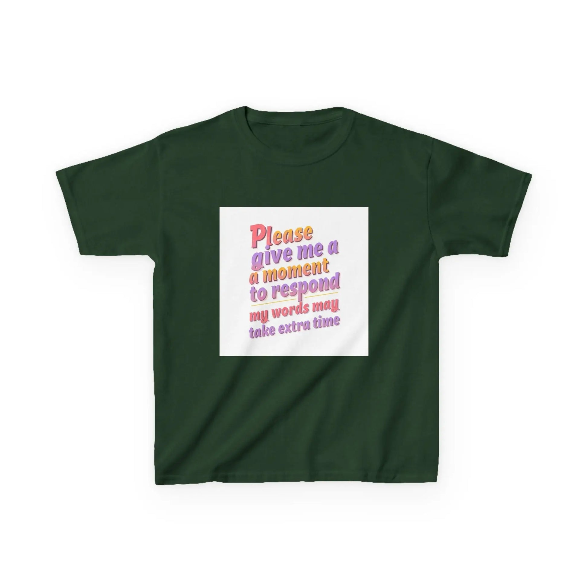 "Please give me a moment to respond" - Kids Autism Awareness T-Shirt Printify