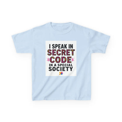 "I Speak in Secret Code" - Kids Autism Awareness T-Shirt Printify