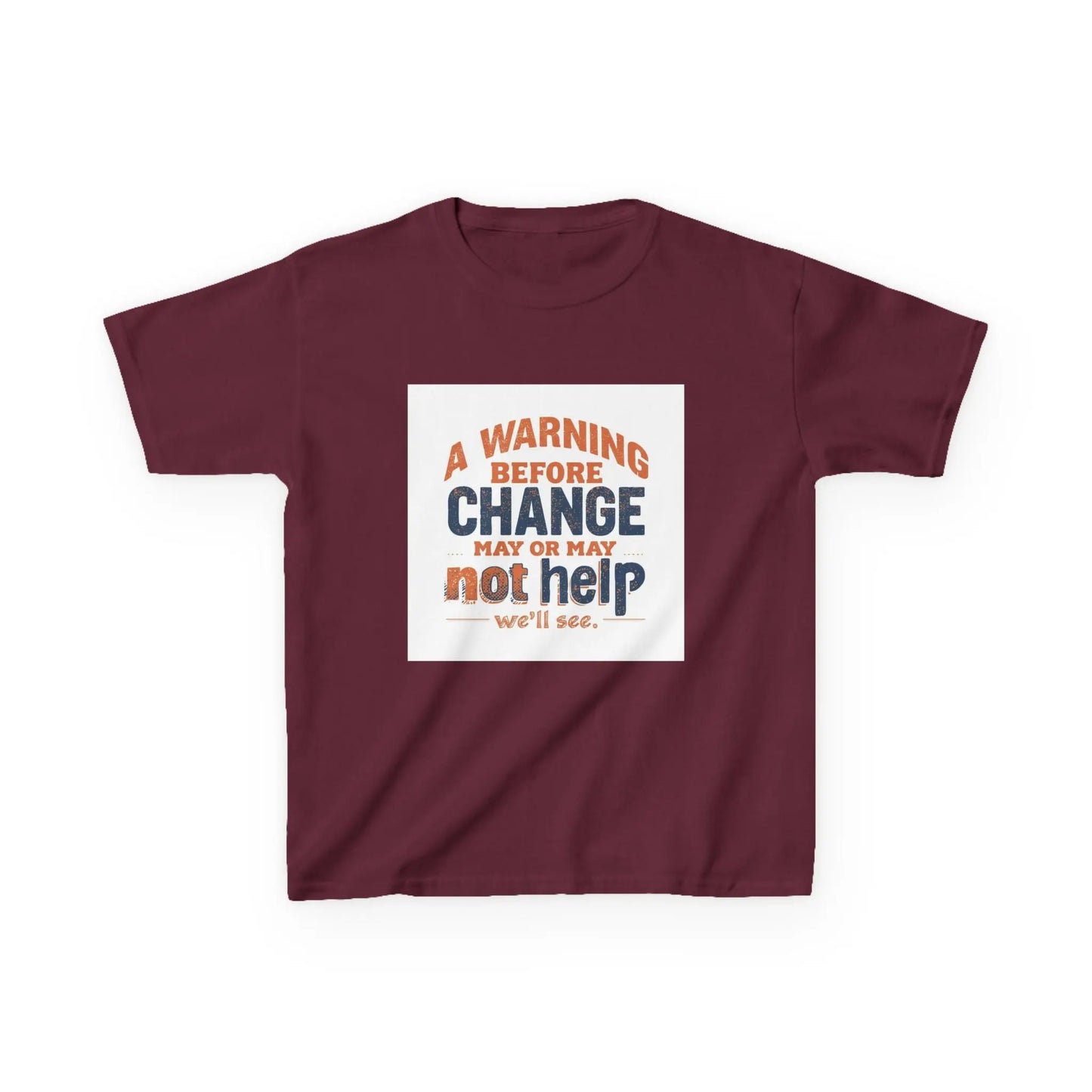 “A Warning Before Change May Or May Not Help” - Kids Autism Awareness T-Shirt Printify
