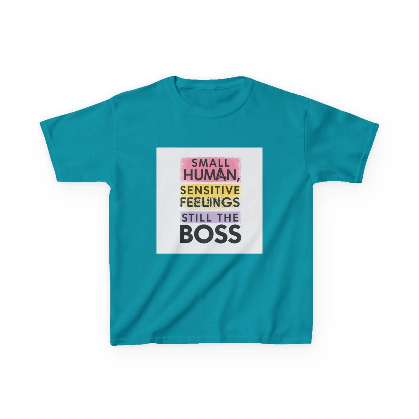 "Small Human, Sensitive Feelings, Still the Boss" - Kids Autism Awareness T-Shirt Printify