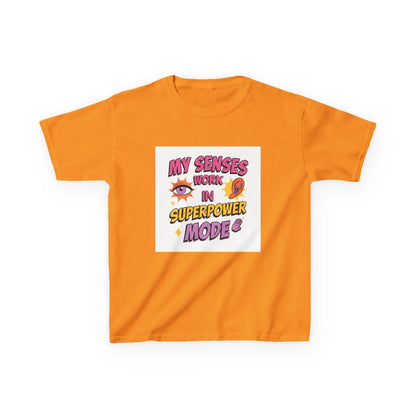 "My Senses Work in Superpower Mode" - Kids Autism Awareness T-Shirt Printify