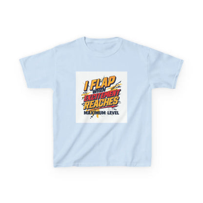 "I Flap Excitement Reaches Maximum Level" - Kids Autism Awareness T-Shirt Printify